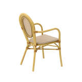 Chaise En Technorotin RICCARDO ARM marron et beige