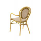 Chaise En Technorotin RICCARDO ARM marron et beige