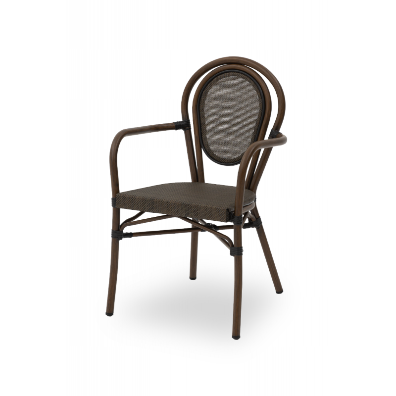 Chaise En Technorotin RICCARDO ARM brun