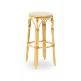 Tabouret En Technorotin FRANCESCO marron et beige