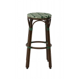 Tabouret En Technorotin FRANCESCO vert et blanc