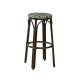 Tabouret En Technorotin FRANCESCO vert et blanc