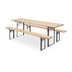 Tables de brasserie WOODY STRONG 220x70 cm