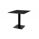 Table de jardin de terrasse ALFA S noir 70x70 Pierre noire