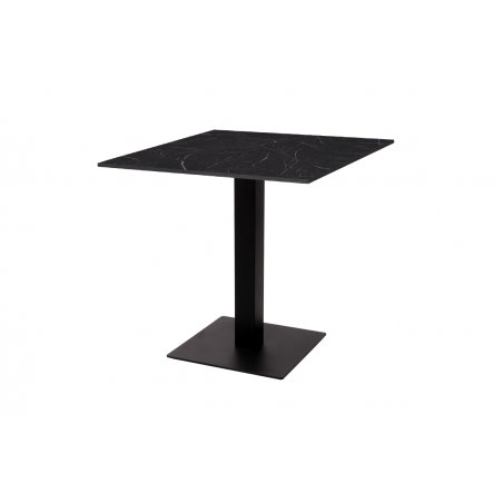 Table de jardin de terrasse ALFA S noir 70x70 Pierre noire