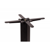 Table de jardin de terrasse ALFA S noir 70x70 Pierre noire