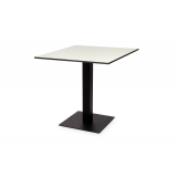 Table de jardin de terrasse ALFA S noir 70x70 Blanc classique