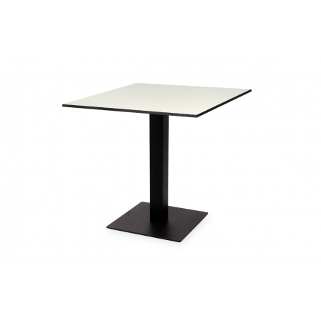 Table de jardin de terrasse ALFA S noir 69x69 Blanc classique