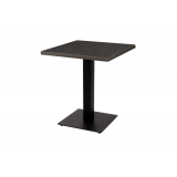 Table de jardin de terrasse ALFA S noir 69x69 gris rouille