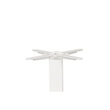 Table de jardin de terrasse ALFA S blanc 70x70 Pierre noire