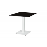 Table de jardin de terrasse ALFA S blanc 69x69 Noir profond