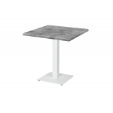 Table de jardin de terrasse ALFA S blanc 70x70 Béton