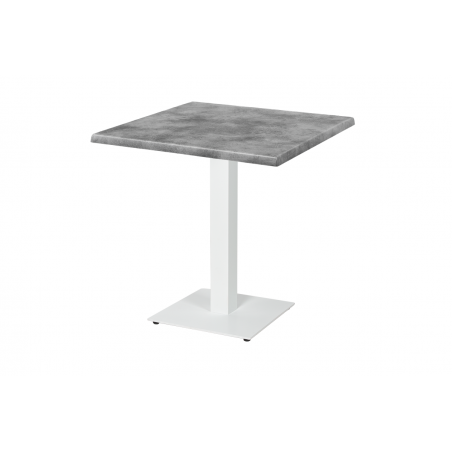 Table de jardin de terrasse ALFA S blanc 70x70 Béton