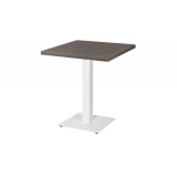 Table de jardin de terrasse ALFA S blanc 69x69 Gris rouille