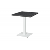 Table de jardin de terrasse ALFA S blanc 69x69 Anthracite