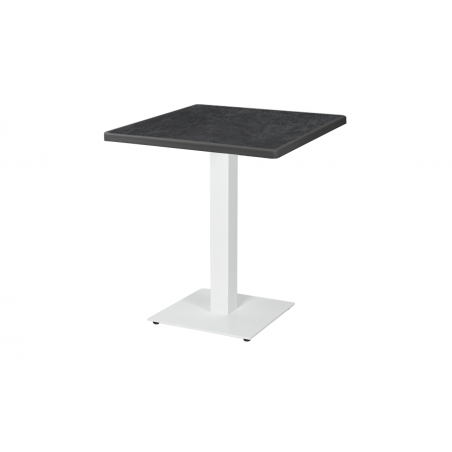 Table de jardin de terrasse ALFA S blanc 69x69 Anthracite