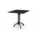 Table de jardin de terrasse RUSTICAL noir 70x70 Pierre noire