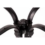 Table de jardin de terrasse RUSTICAL noir 69x69 Noir profond