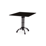 Table de jardin de terrasse RUSTICAL noir 69x69 Noir profond