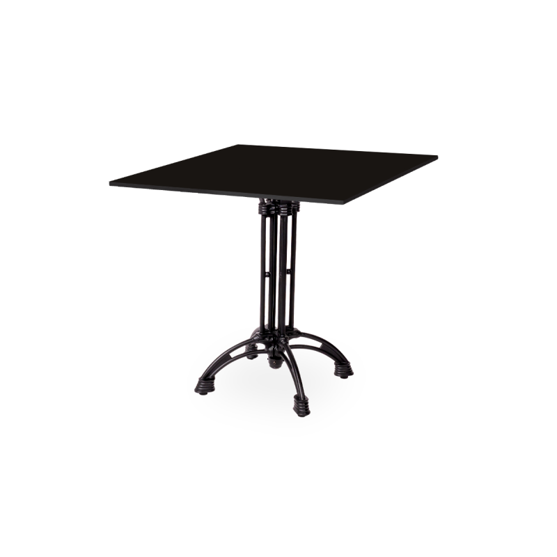Table de jardin de terrasse RUSTICAL noir 69x69 Noir profond