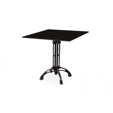Table de jardin de terrasse RUSTICAL noir 69x69 Noir profond