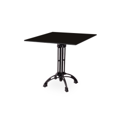 Table de jardin de terrasse RUSTICAL noir 69x69 Noir profond