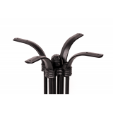 Table de jardin de terrasse RUSTICAL noir 69x69 Blanc classique