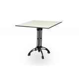 Table de jardin de terrasse RUSTICAL noir 70x70 Blanc classique