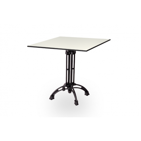 Table de jardin de terrasse RUSTICAL noir 70x70 Blanc classique