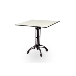 Table de jardin de terrasse RUSTICAL noir 69x69 Blanc classique