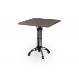 Table de jardin de terrasse RUSTICAL noir 69x69 Gris rouille