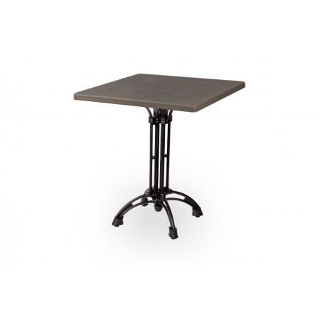 Table de jardin de terrasse RUSTICAL noir 69x69 Gris rouille