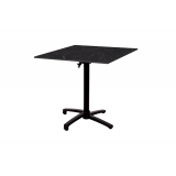 Table de jardin de terrasse CROSS COMFORT noir 70x70 Pierre noire