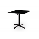 Table de jardin de terrasse CROSS COMFORT noir 70x70 Noir profond