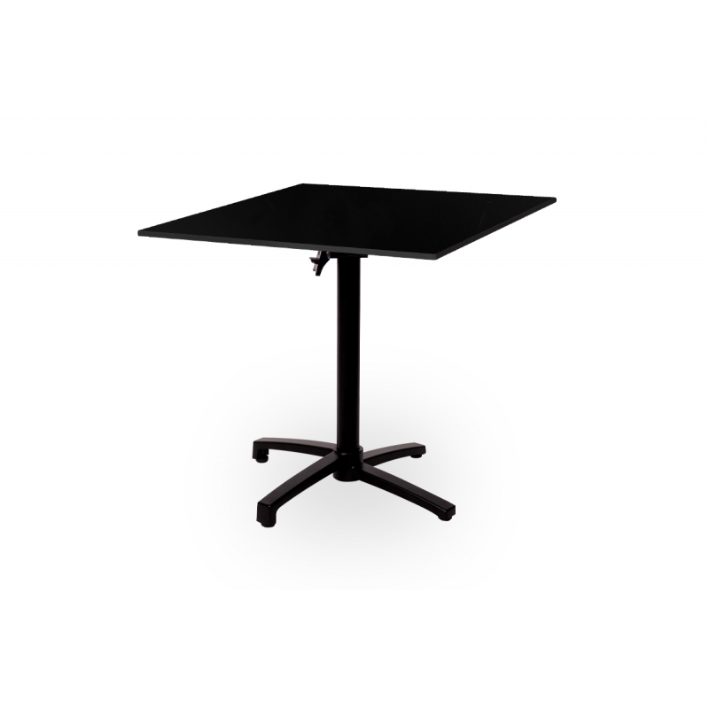 Table de jardin de terrasse CROSS COMFORT noir 70x70 Noir profond