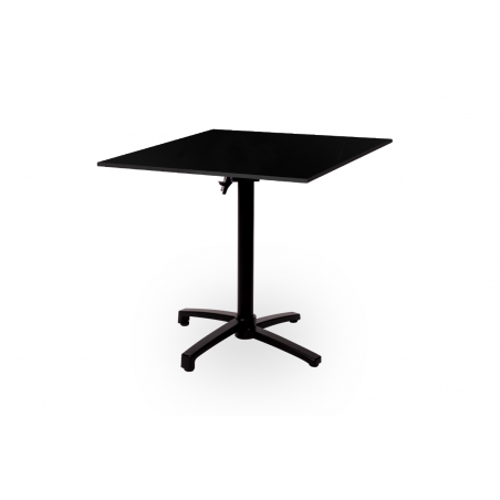 Table de jardin de terrasse CROSS COMFORT noir 70x70 Noir profond