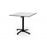 Table de jardin de terrasse CROSS COMFORT noir 70x70 Blanc classique