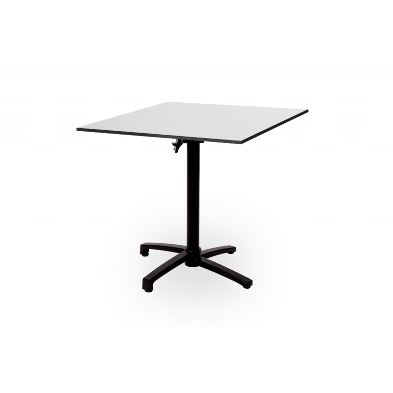 Table de jardin de terrasse CROSS COMFORT noir 70x70 Blanc classique