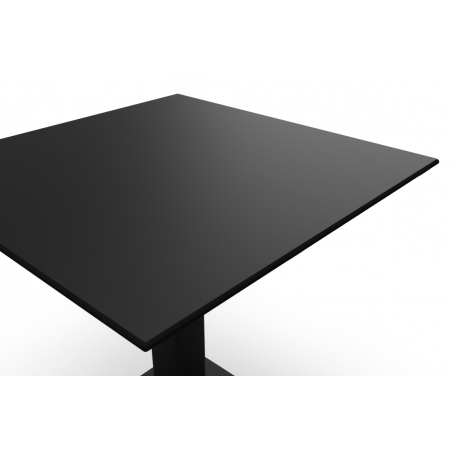 Table de jardin de terrasse ALFA S noir 69x69 Noir profond