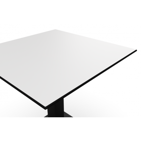 Table de jardin de terrasse ALFA S noir 70x70 Blanc classique