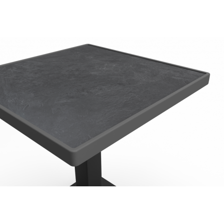 Table de jardin de terrasse CROSS COMFORT noir 69x69 Anthracite