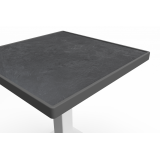 Table de jardin de terrasse ALFA S blanc 69x69 Anthracite