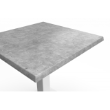 Table de jardin de terrasse ALFA S blanc 70x70 Béton