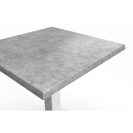 Table de jardin de terrasse ALFA S blanc 70x70 Béton