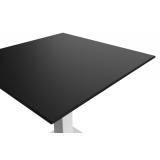 Table de jardin de terrasse ALFA S blanc 70x70 Noir profond