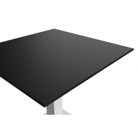 Table de jardin de terrasse ALFA S blanc 69x69 Noir profond