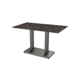 Table de jardin de terrasse IMPERIO DUO Plateaux en HPL