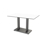 Table de jardin de terrasse IMPERIO DUO Plateaux en HPL