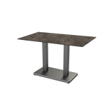 Table de jardin de terrasse IMPERIO DUO Plateaux en HPL