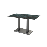 Table de jardin de terrasse IMPERIO DUO Plateaux en HPL